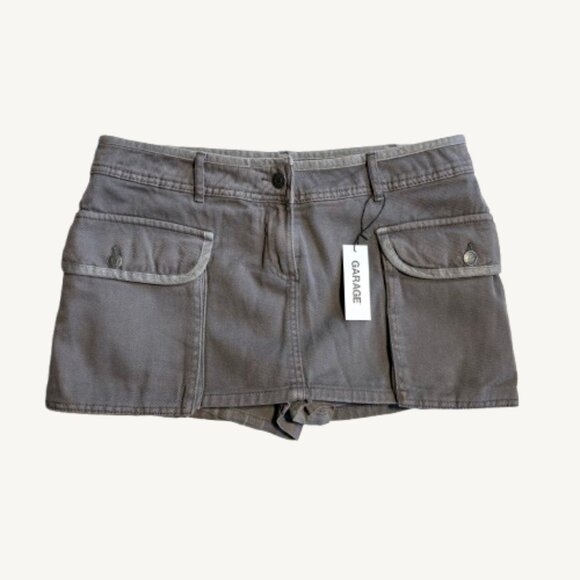 Garage Dark Grey Mini Skort with Pockets and Belt Loops Size Medium - Picture 1 of 6